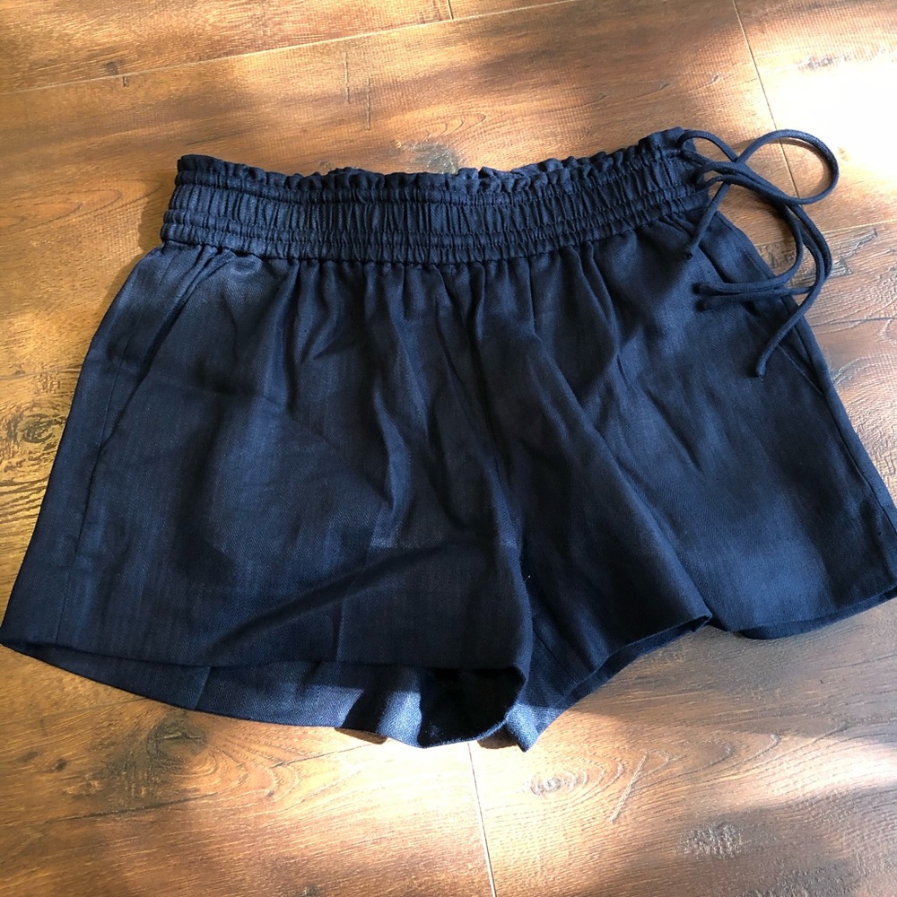 Dark blue linen style shorts from J Crew size Xxs